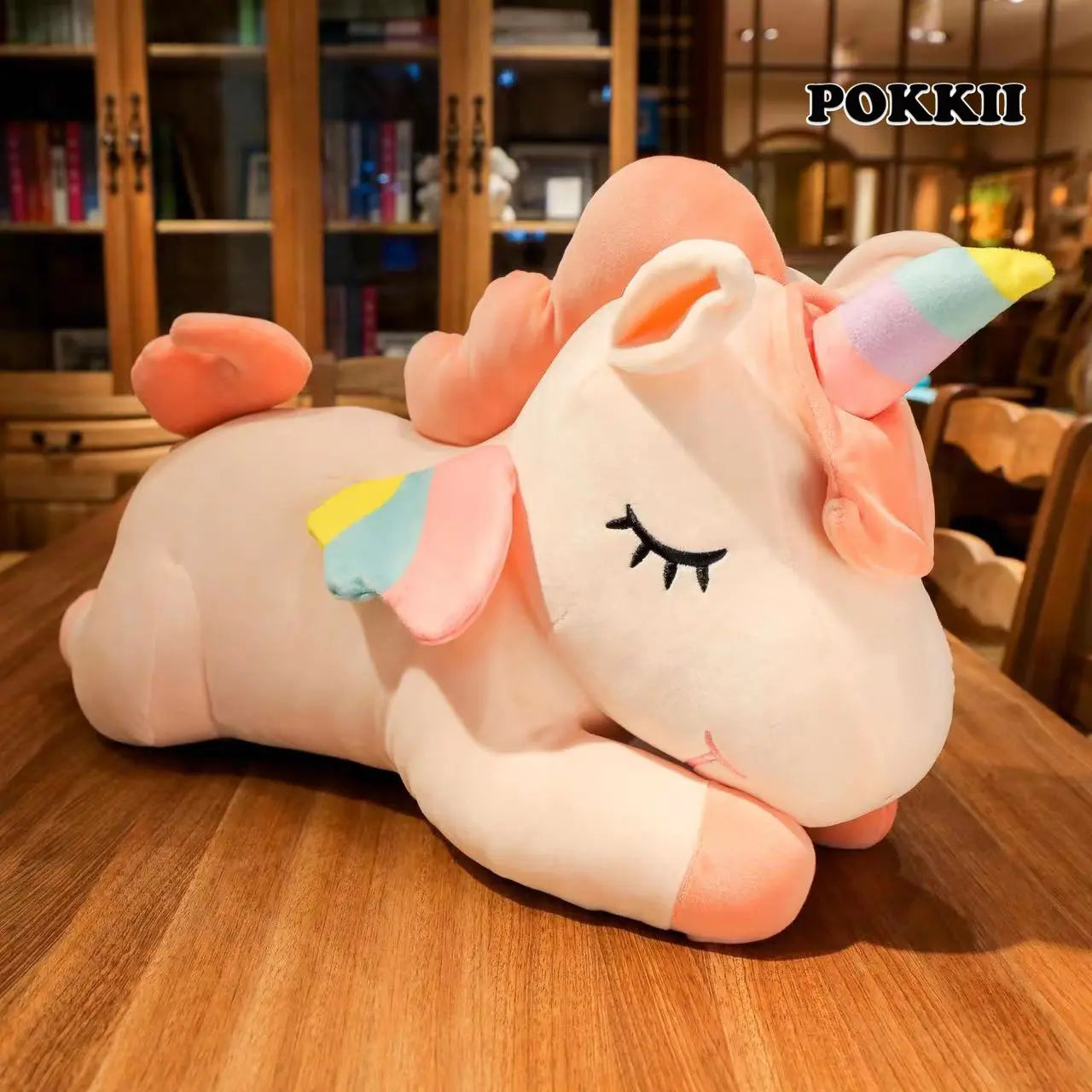 Rainbow Unicorn Plush – Magical & Soft Cuddle Buddy - POKKII