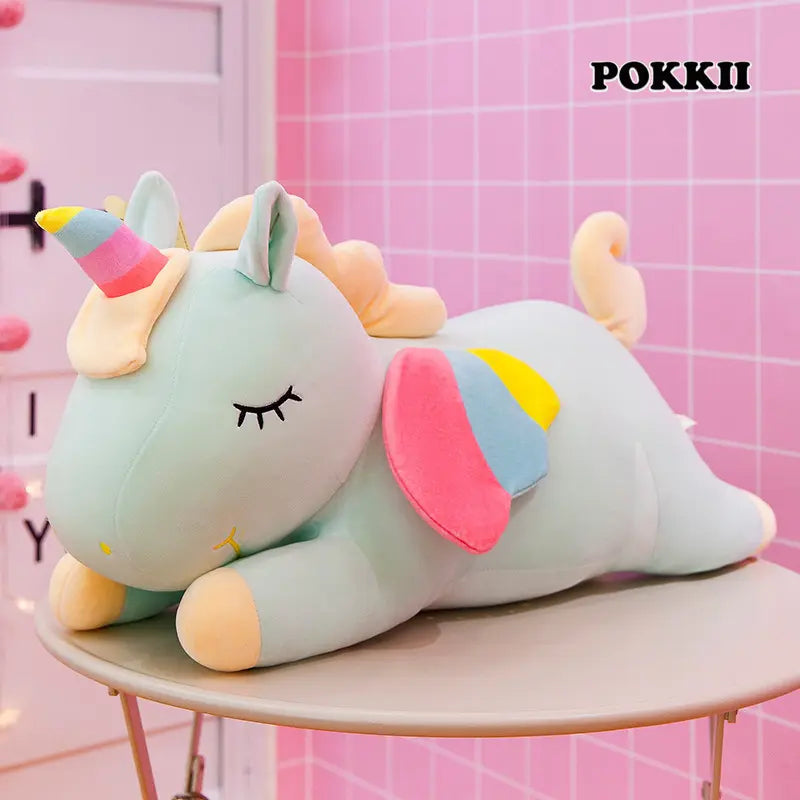 Rainbow Unicorn Plush – Magical & Soft Cuddle Buddy - POKKII