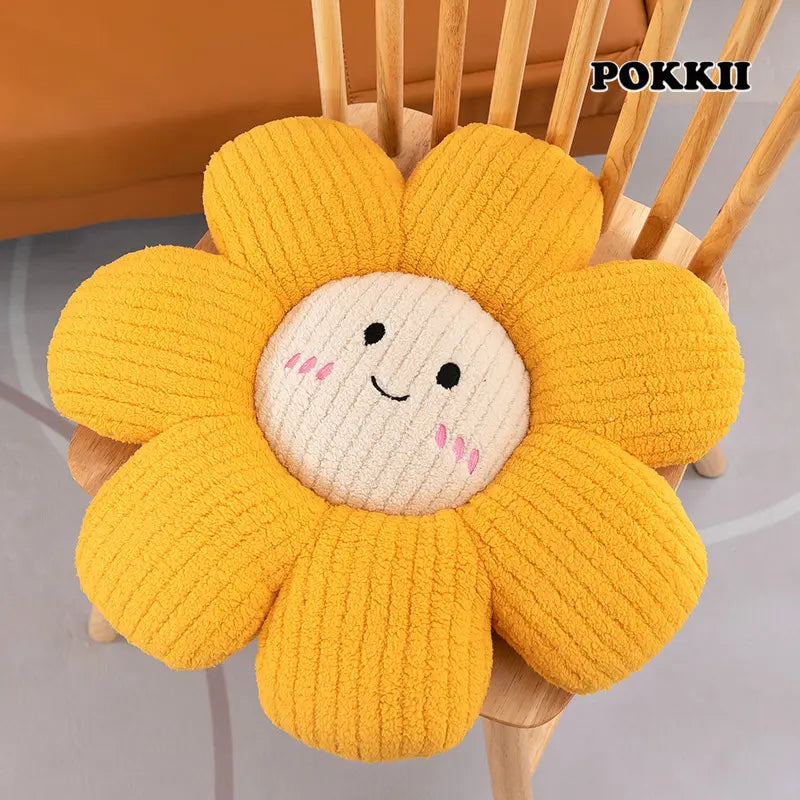 Petal Plush Cushion – Soft Flower-Shaped Seat & Pillow - POKKII
