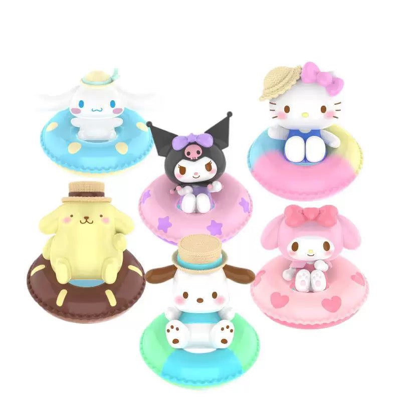 Sanrio Family "MINI Swimming Ring Series" Blind Bag Moe Bits Figure - Toptoy