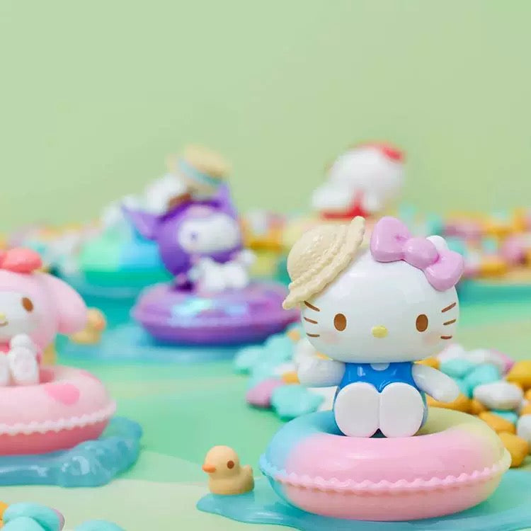 Sanrio Family "MINI Swimming Ring Series" Blind Bag Moe Bits Figure - Toptoy