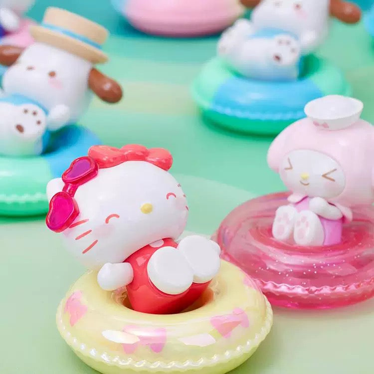 Sanrio Family "MINI Swimming Ring Series" Blind Bag Moe Bits Figure - Toptoy