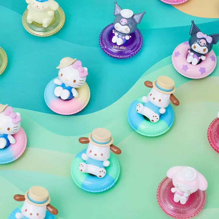 Sanrio Family "MINI Swimming Ring Series" Blind Bag Moe Bits Figure - Toptoy