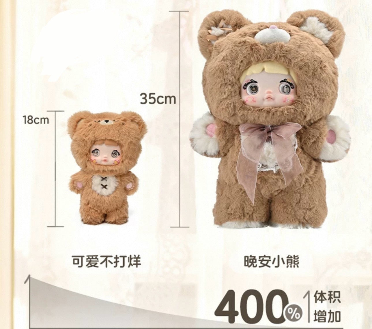 NOMMI "Good Night Bear" Series 400% Plush Blind Box - POKKII