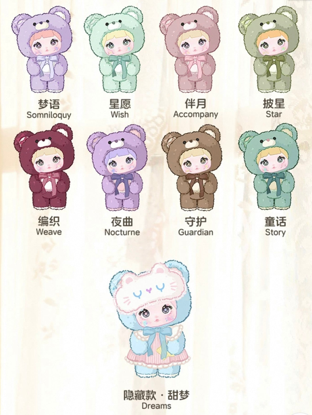 NOMMI "Good Night Bear" Series 400% Plush Blind Box - POKKII