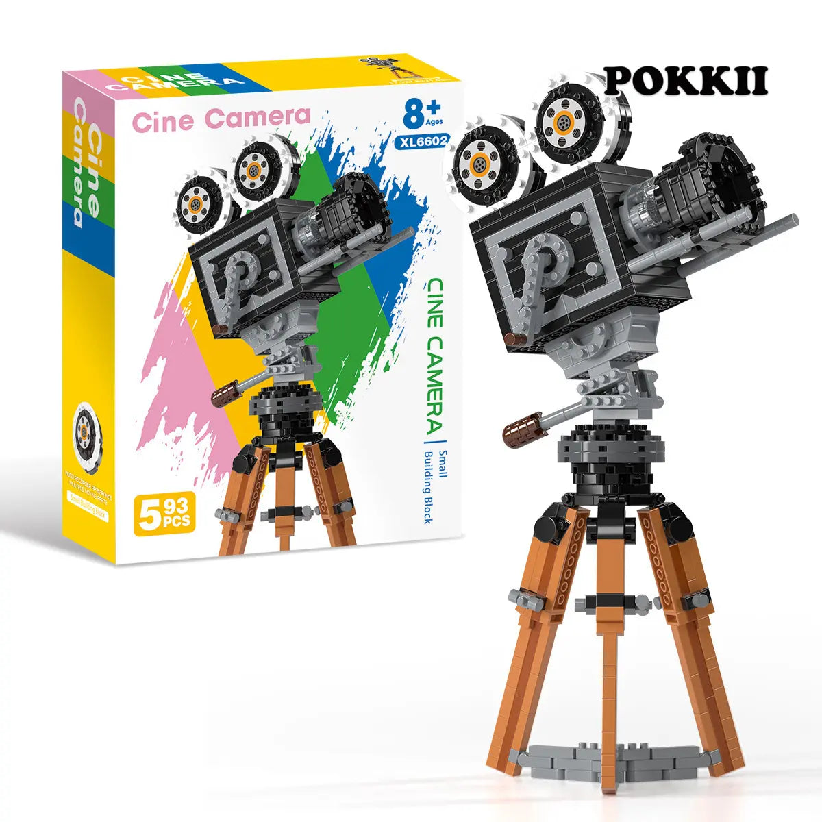Retro Movie Cine Camera Micro-Building Block Set 593pcs