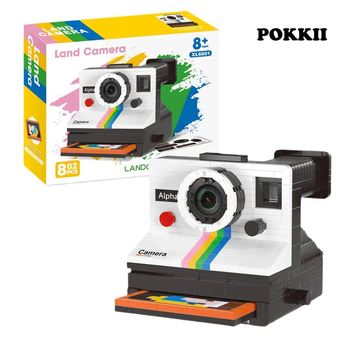 Retro Instant Land Camera Micro-Building Block Set 802pcs