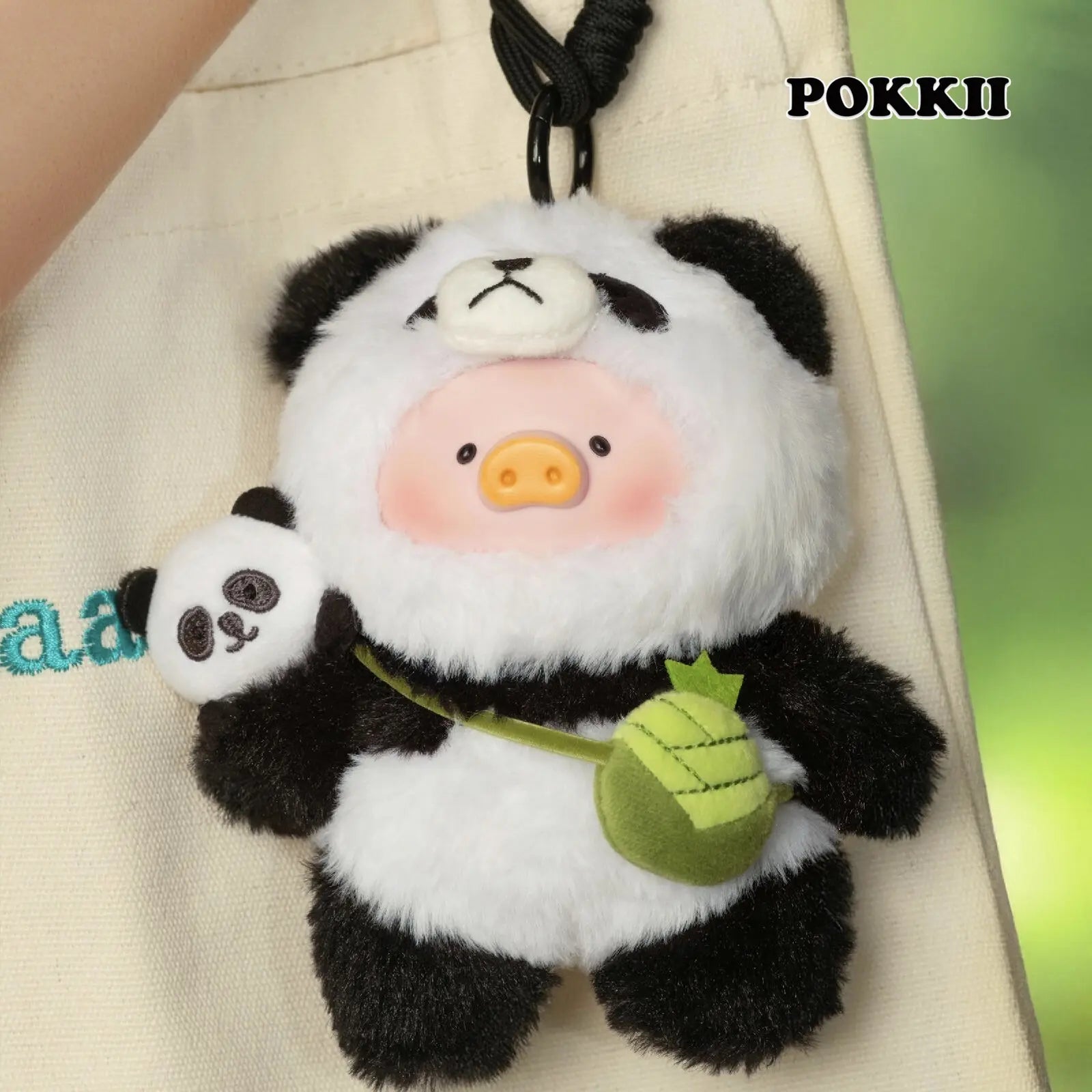 LULU THE PIGGY – Panda Caretaker Vinyl Plush Pendant