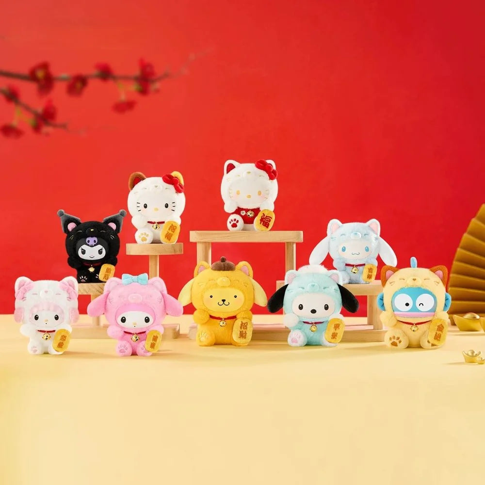 Sanrio Characters - Lucky Cat Series Blind Box Plush Pendant【TOPTOY】 - POKKII