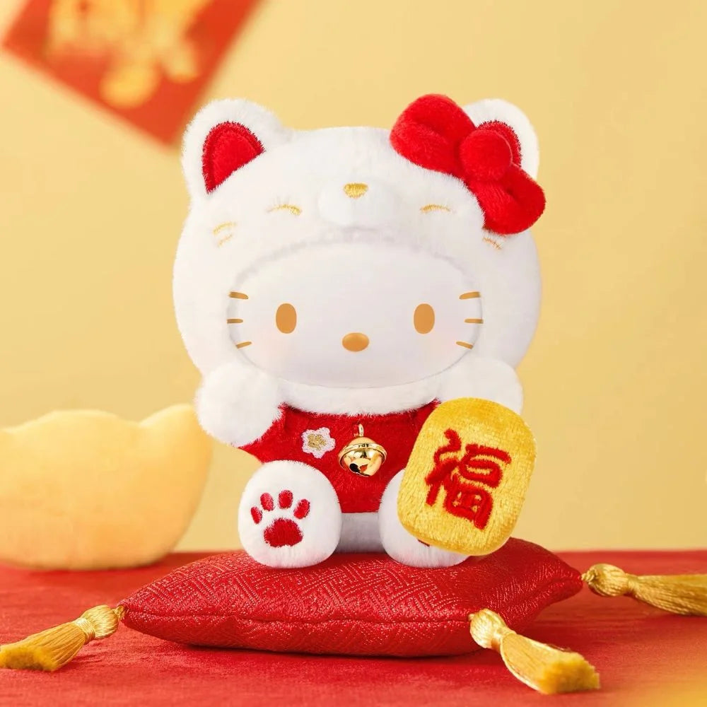 Sanrio Characters - Lucky Cat Series Blind Box Plush Pendant【TOPTOY】