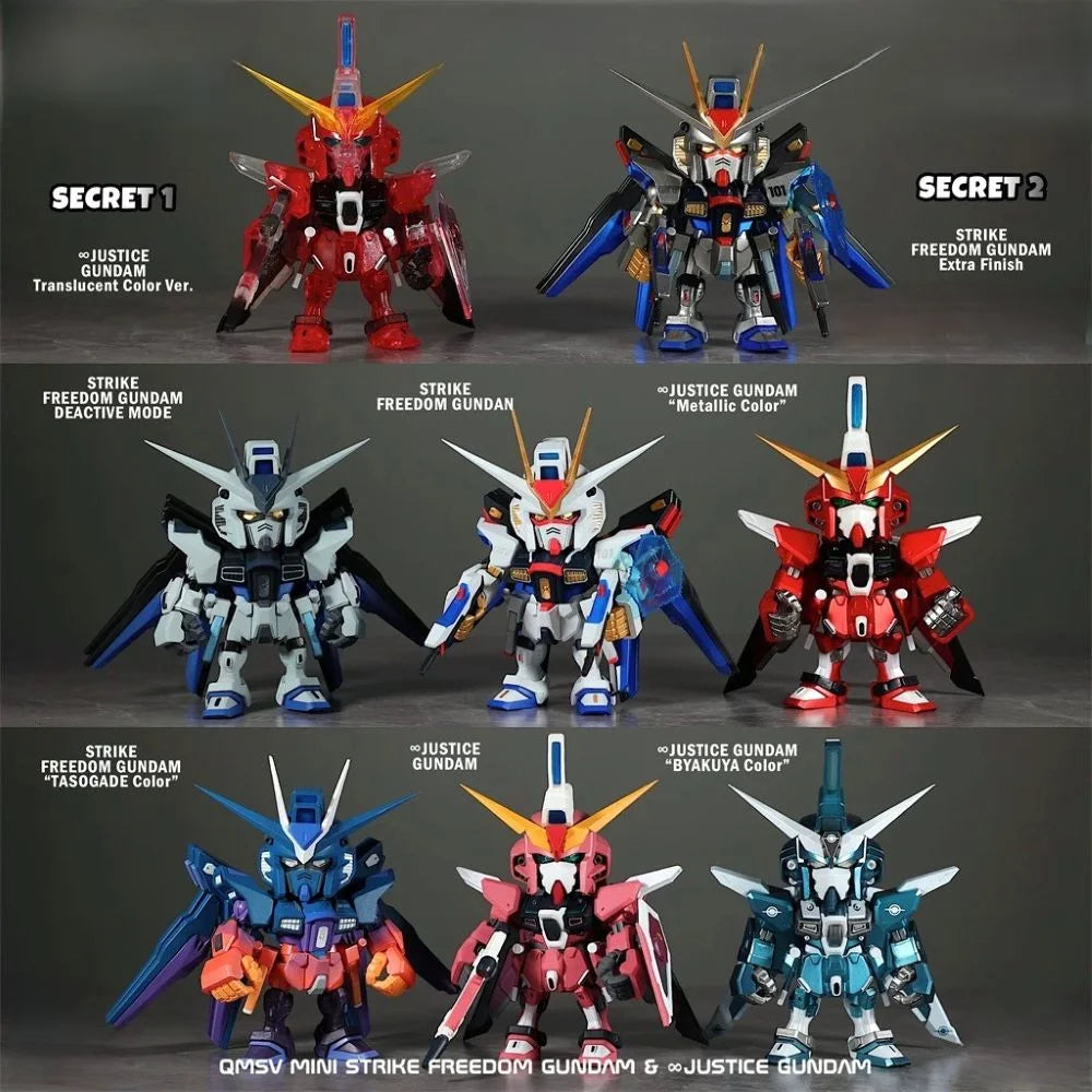 Gundam - Strike Freedom & ∞Justice Series Blind Box QMSV Mini Figures - POKKII