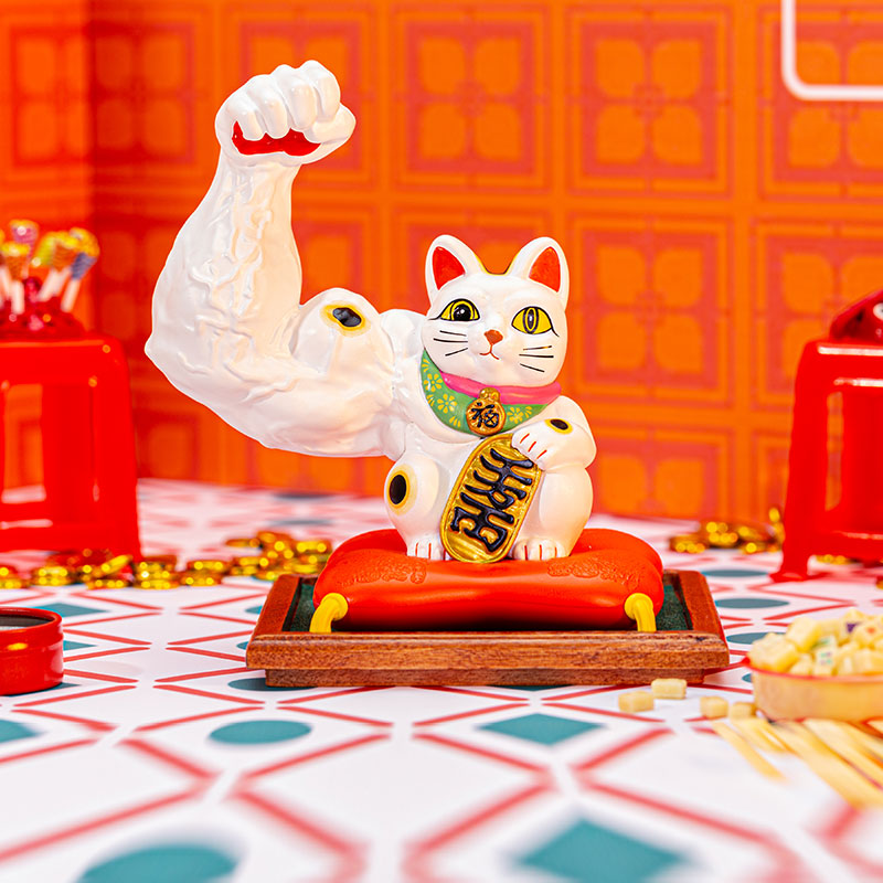 Fortune Maneki-Neko "Mighty Cat Series" Blind Box Figure - Toptoy