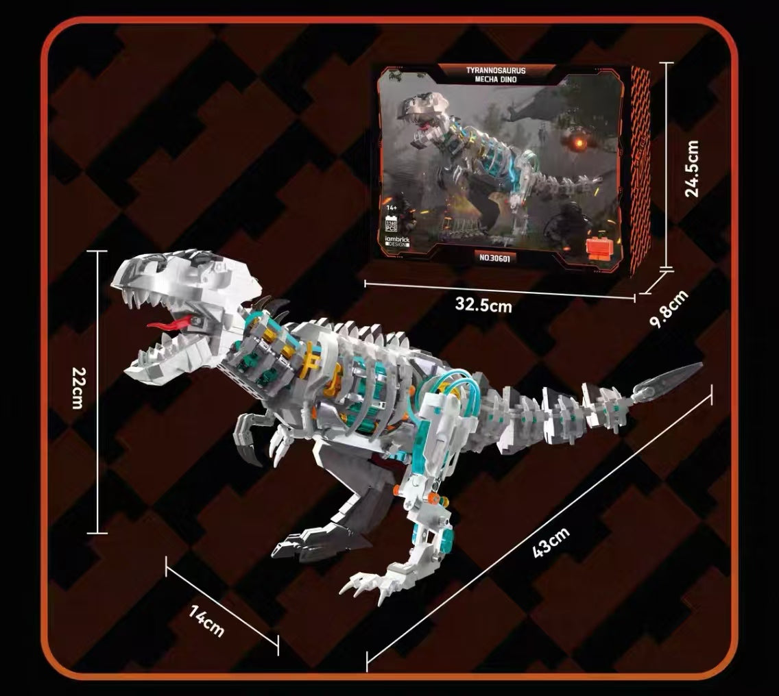 Dinosaur Building Block Toy (with Lights) Model Ornament - POKKII
