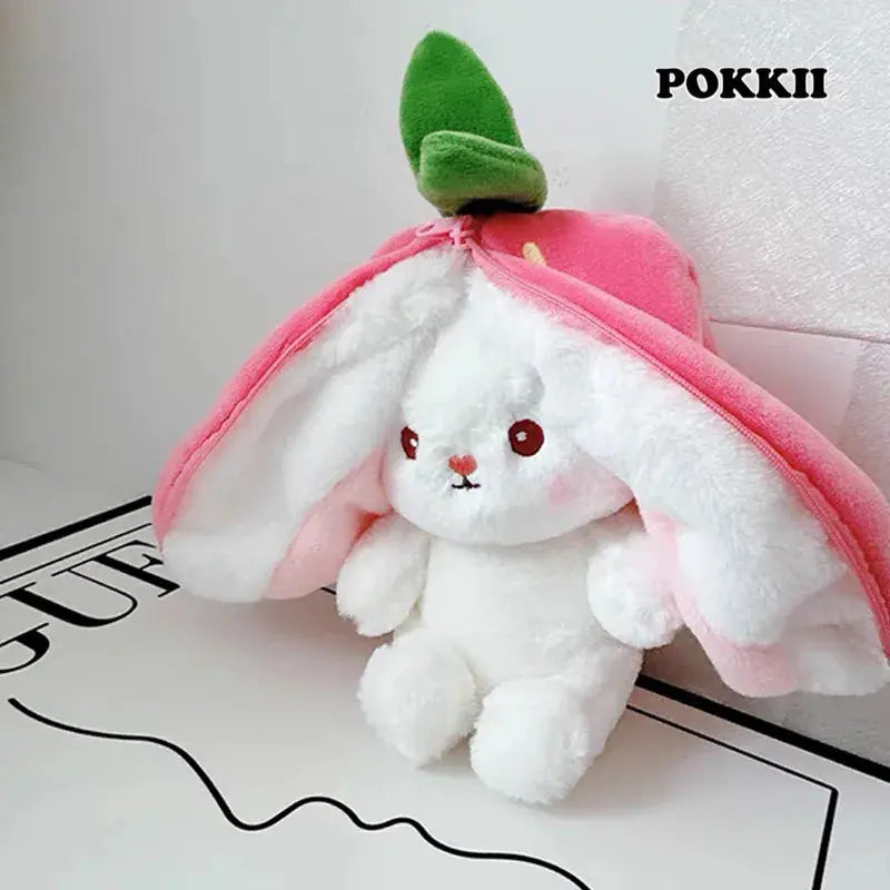 Cute Strawberry Carrot Rabbit Plush Doll - POKKII