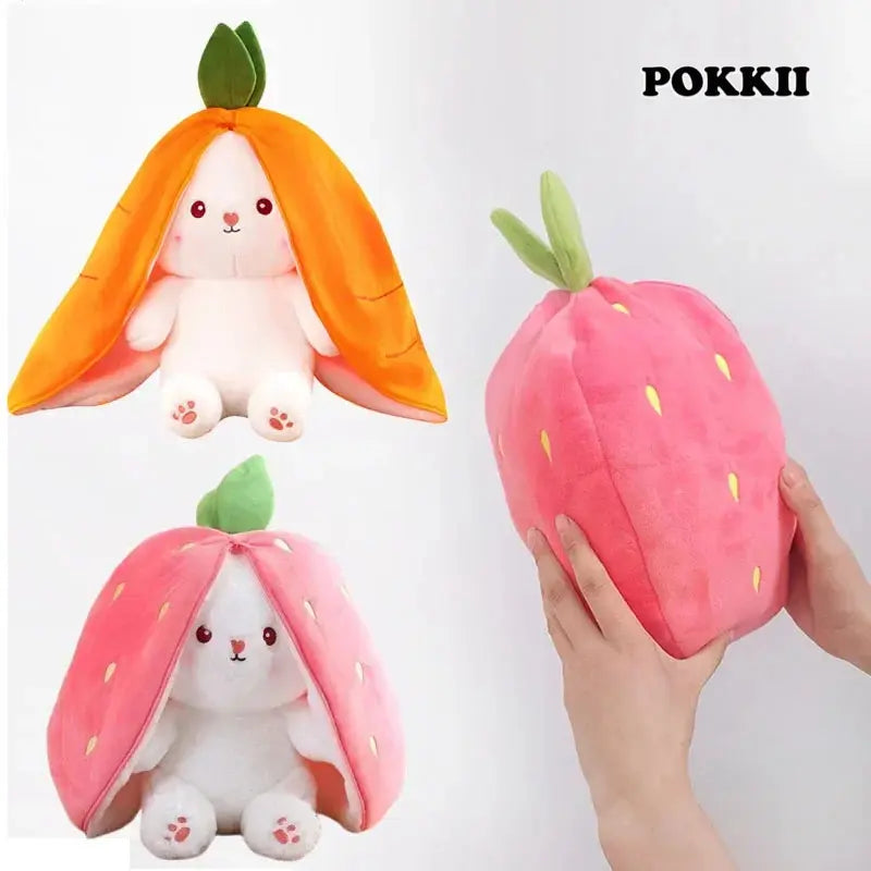 Cute Strawberry Carrot Rabbit Plush Doll - POKKII