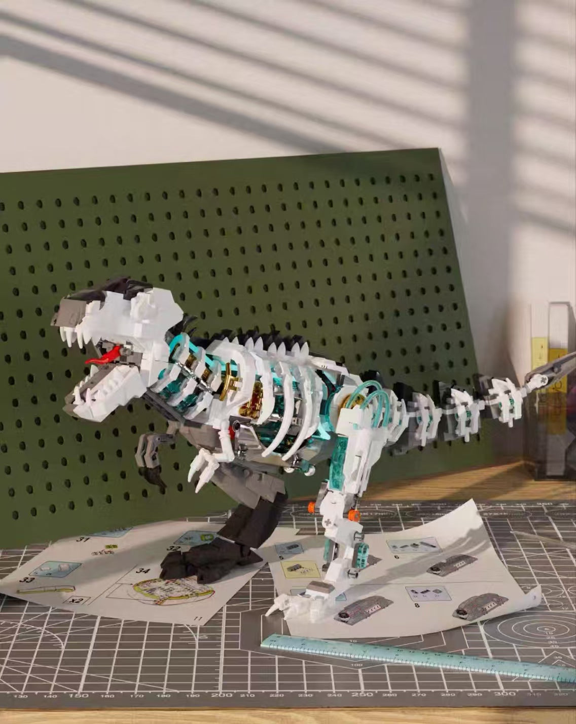 Dinosaur Building Block Toy (with Lights) Model Ornament - POKKII