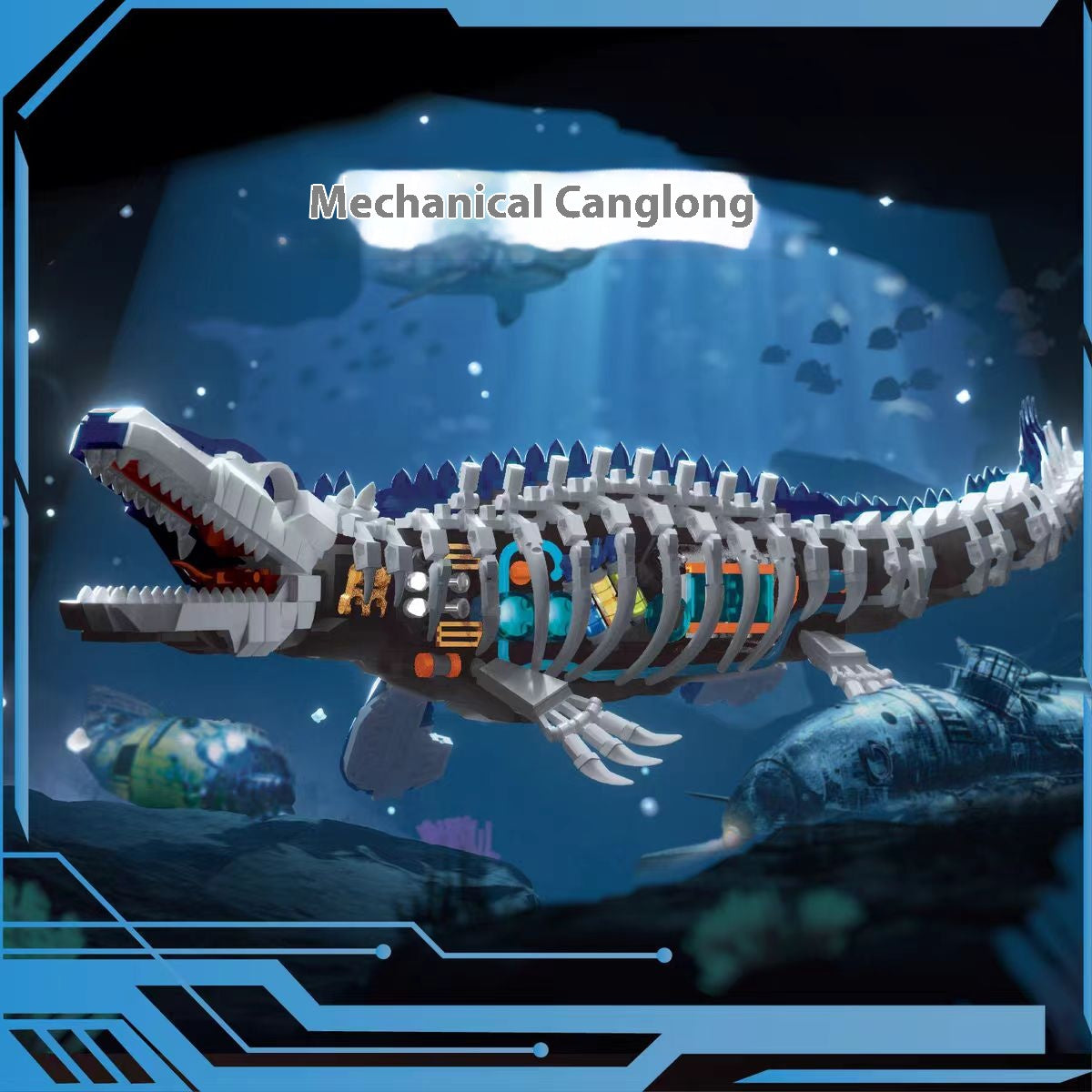 Dinosaur Building Block Toy (with Lights) Model Ornament - POKKII