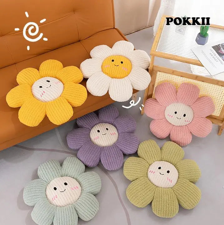 Petal Plush Cushion – Soft Flower-Shaped Seat & Pillow - POKKII