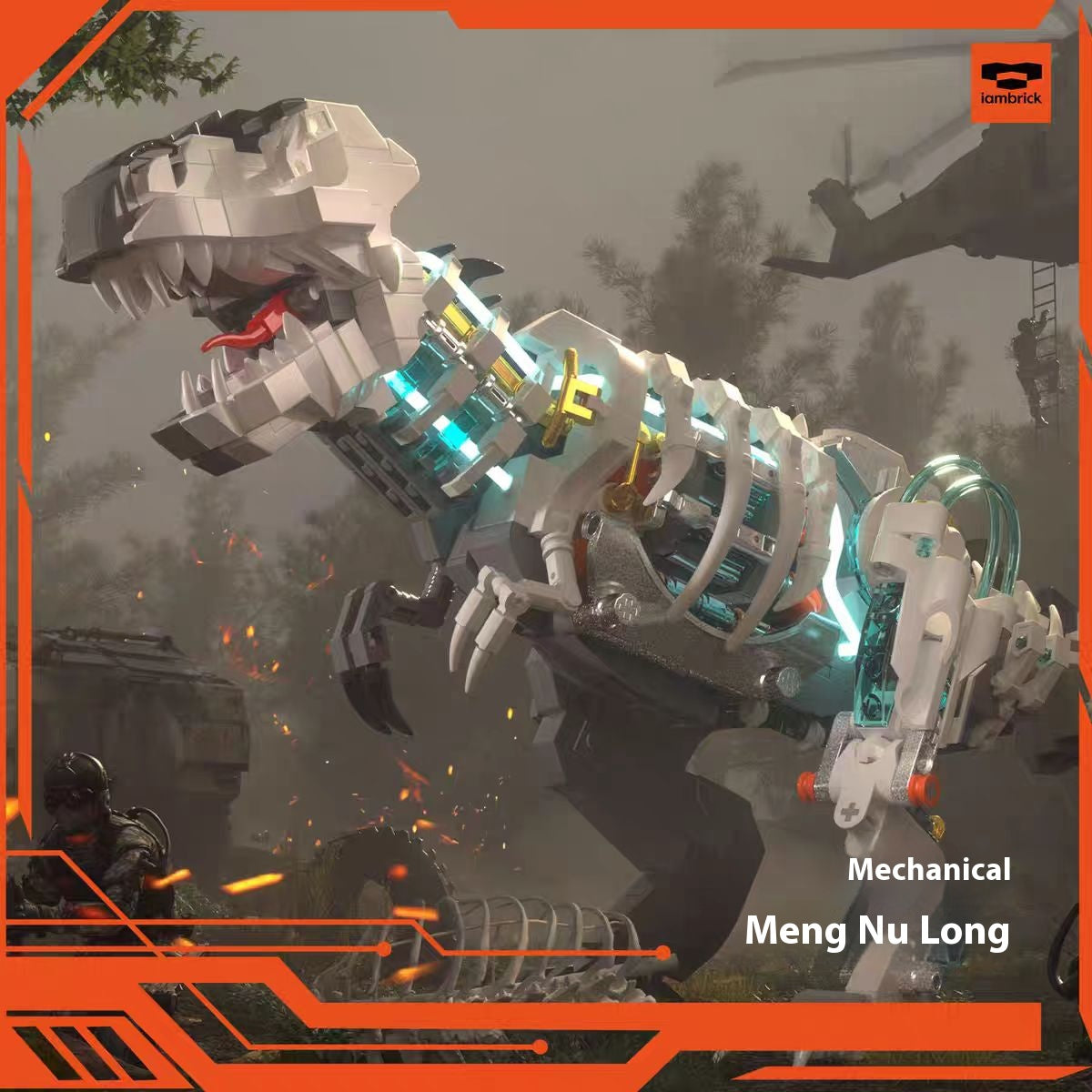 Dinosaur Building Block Toy (with Lights) Model Ornament
