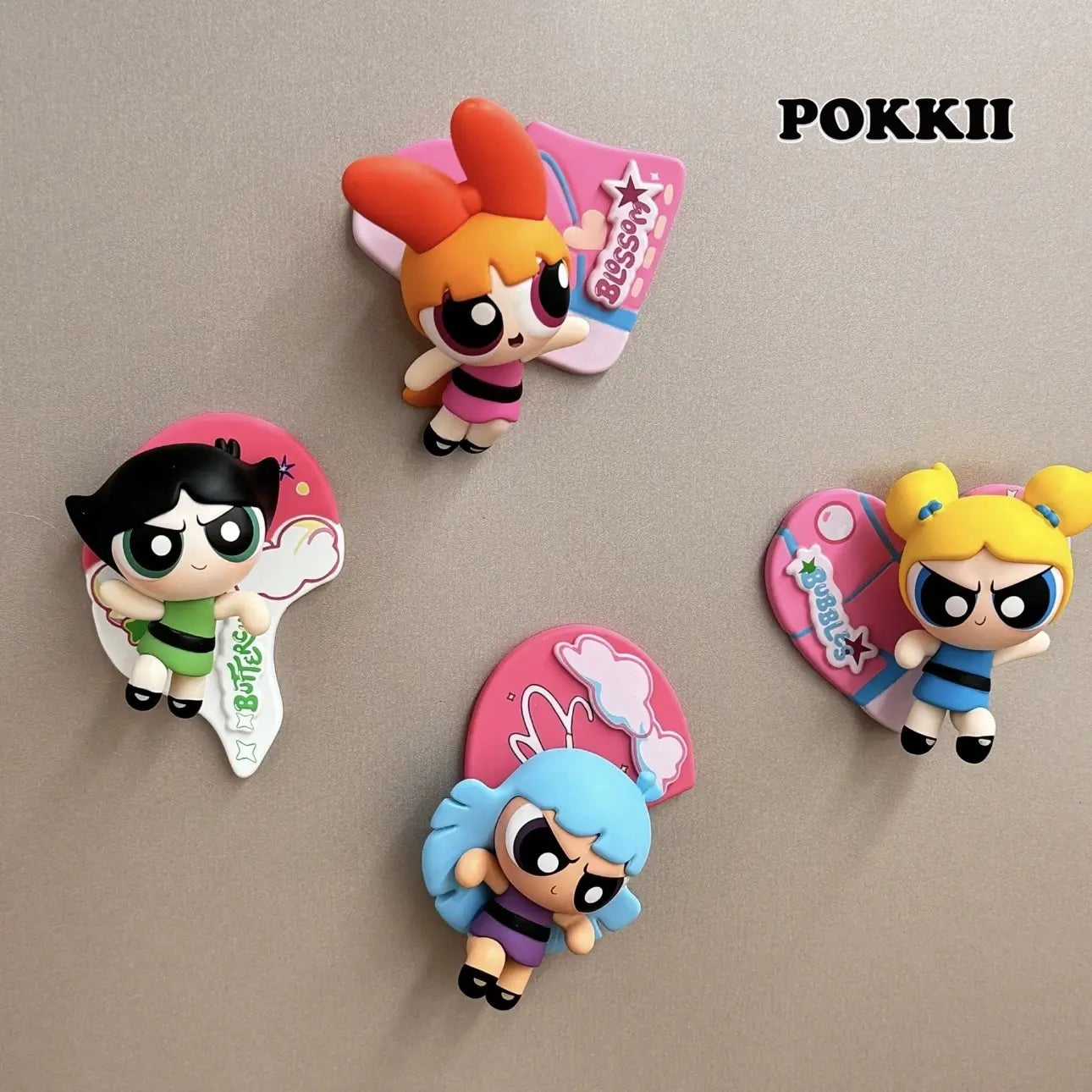 POWERPUFF GIRLS Combinable Fridge Magnets Blind Box - POKKII