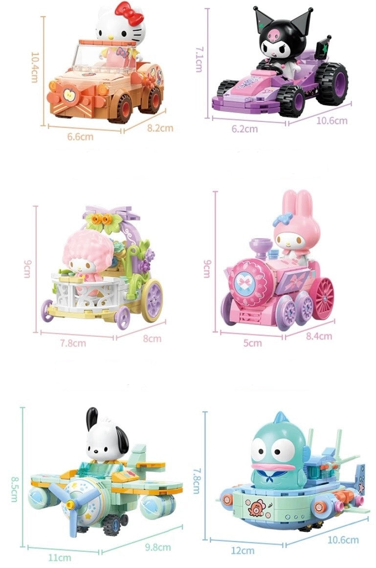 SANRIO "Miniature Car" Series Blind Box Building Blocks