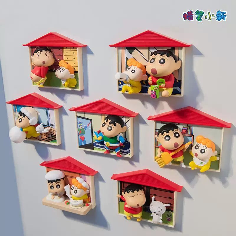 Crayon Shin-Chan "Nohara Family" Series Blind Box Magnetic Figures