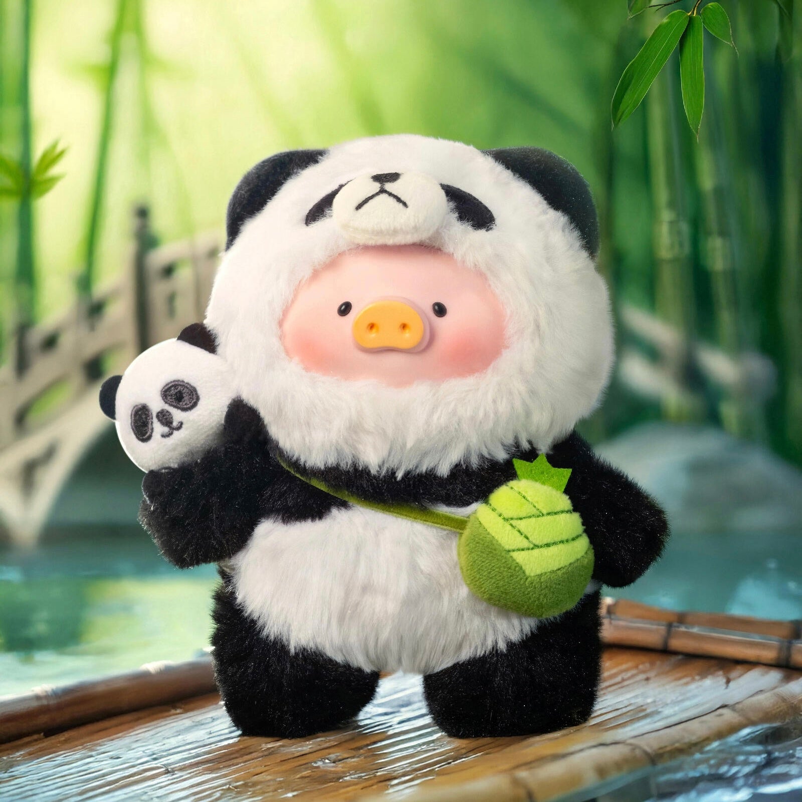 LULU THE PIGGY – Panda Caretaker Vinyl Plush Pendant
