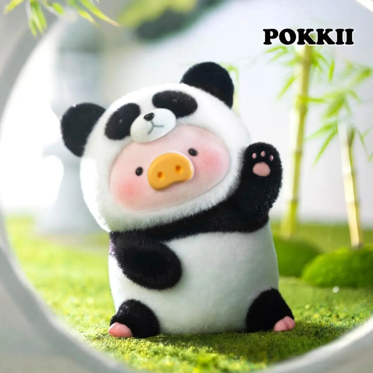 Lulu The Piggy "Panda" Figure Hanger Card - POKKII