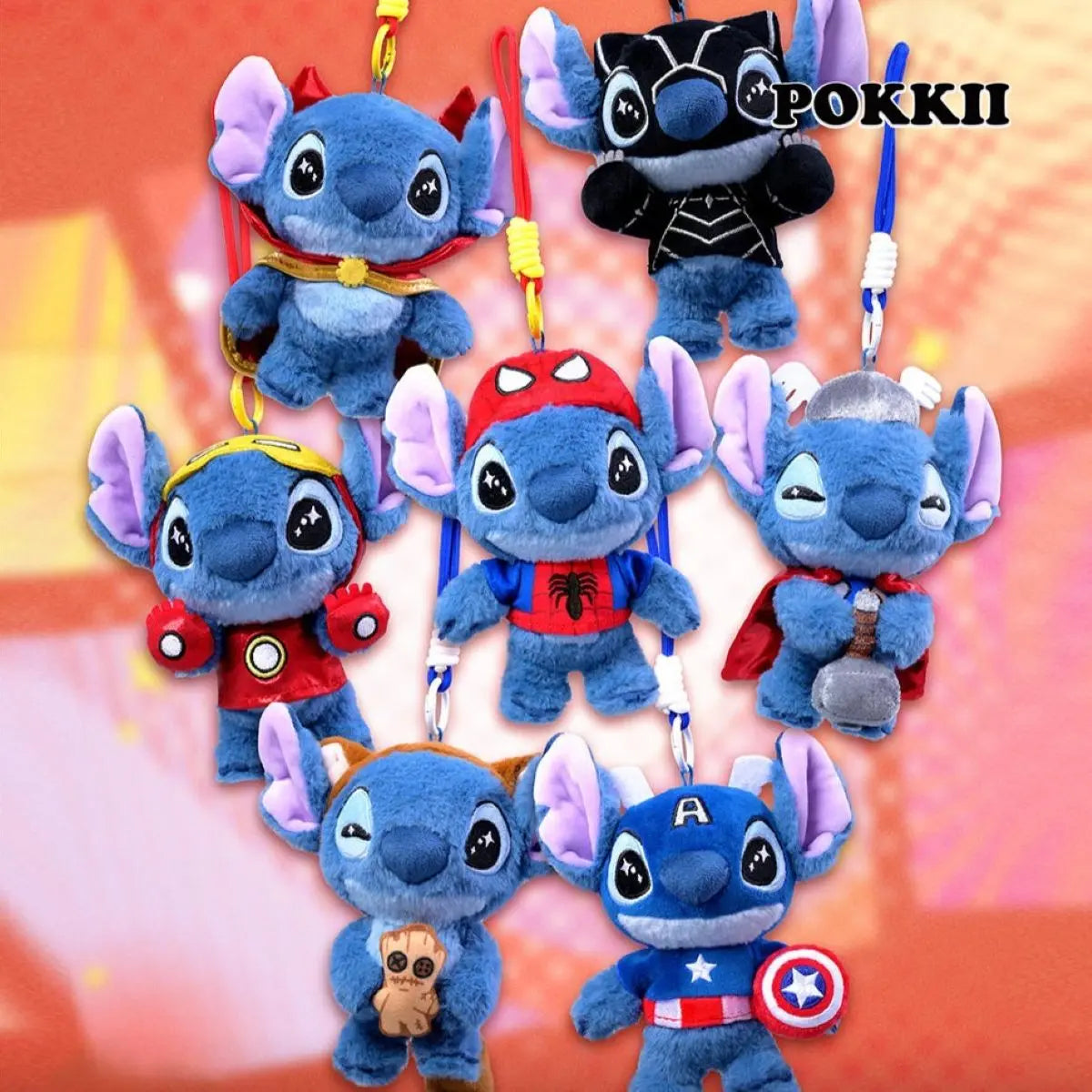Stitch & Marvel COSBI Plush Pendant Blind Box - POKKII