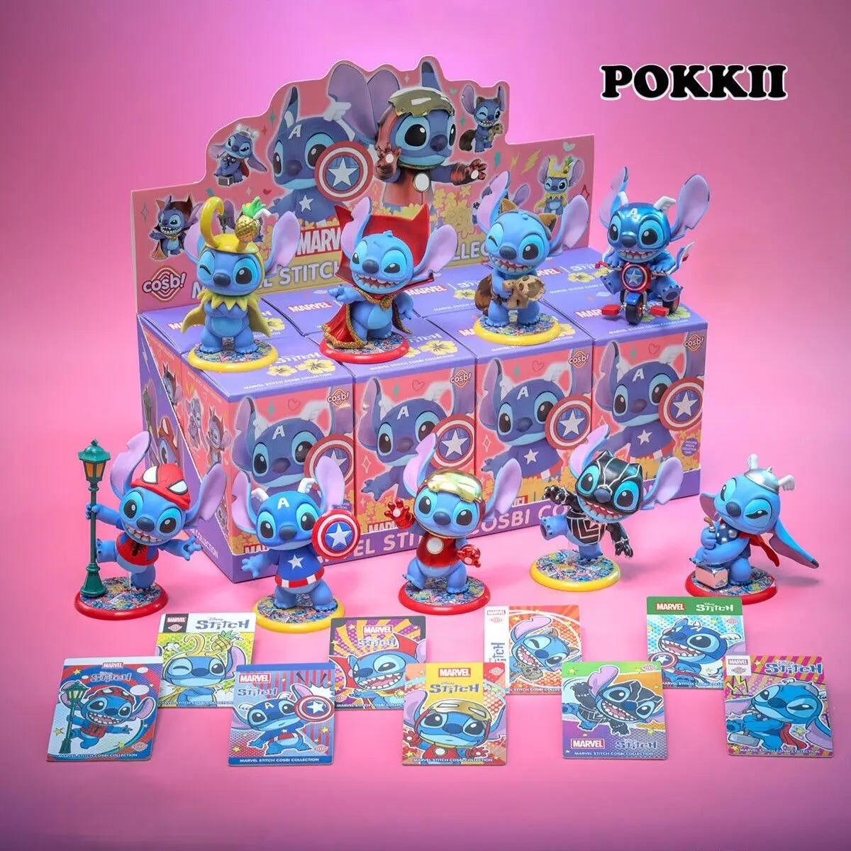 Stitch & Marvel COSBI Series Blind Box FIgures - POKKII