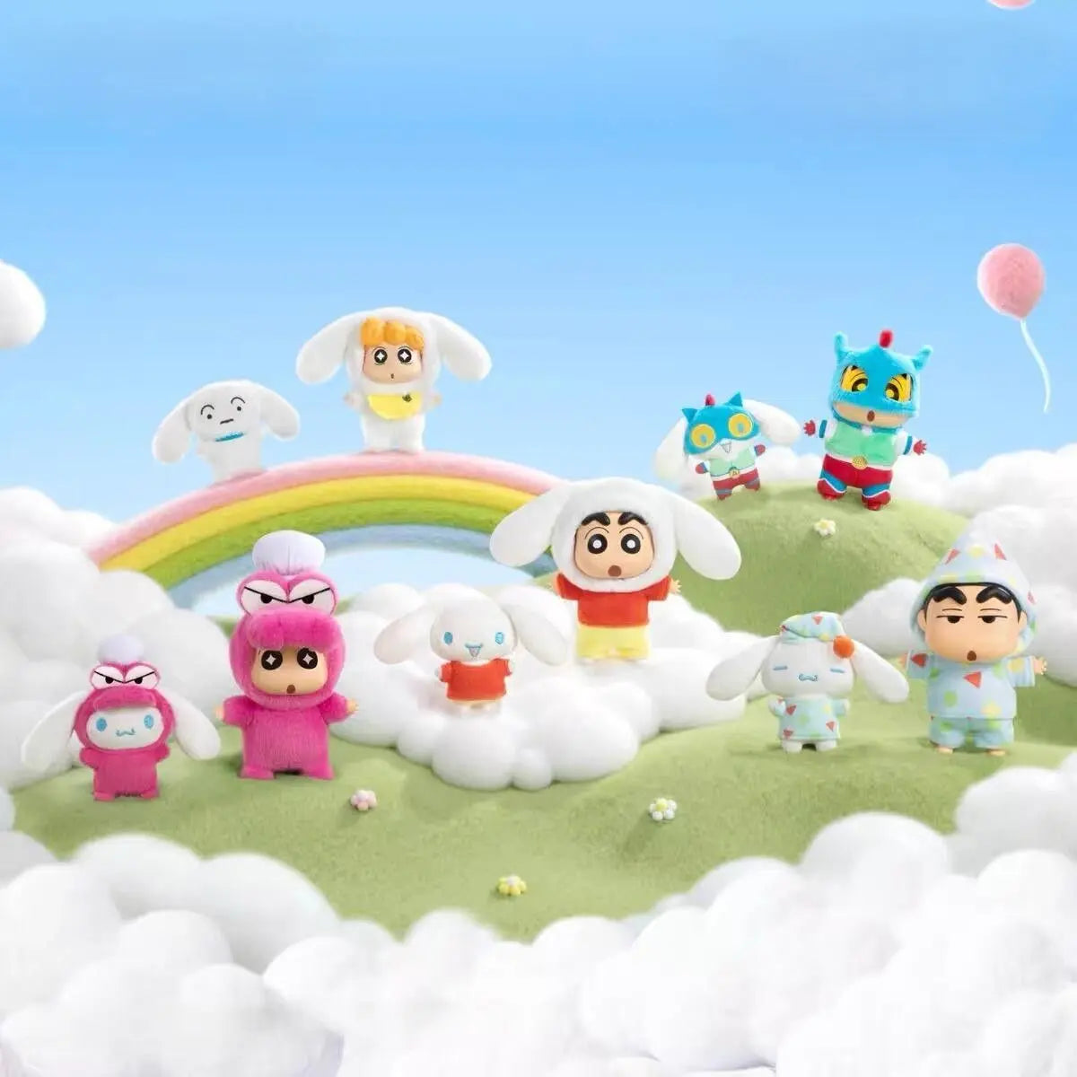 Cinnamoroll x CRAYON SHINCHAN - Amusement Dreamland Series Blind Box Plush