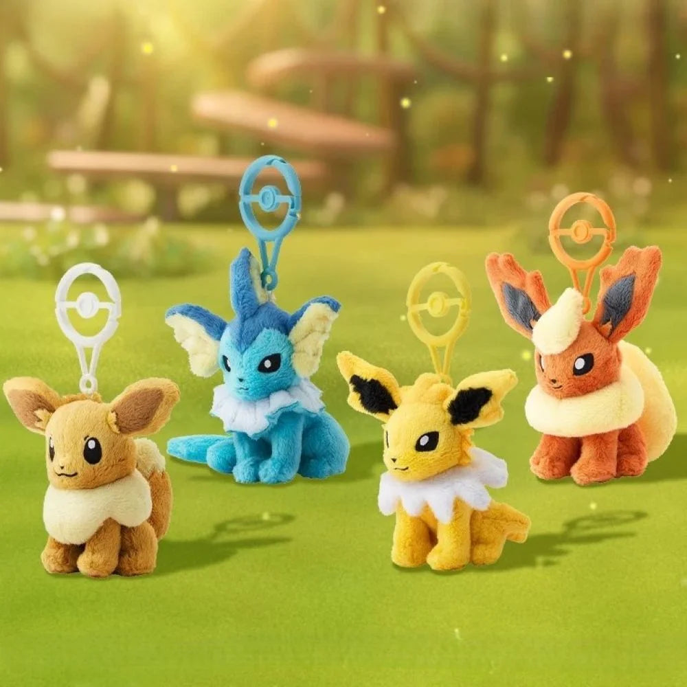Pokémon - Eevee Series Plush Doll Poké Ball Keychain - POKKII